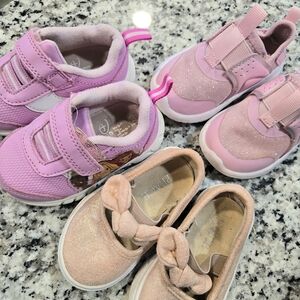 Toddler Girls Pink Glitter & Mesh Sneaker Set - Light Pink Size 4
